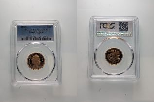 2005 Gold Sovereign Reworked St. George Proof PCGS PR70 DCAM