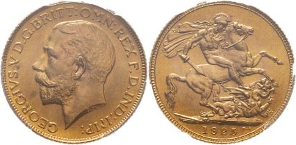 1925 Gold Sovereign PCGS MS65