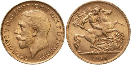 1914 Gold Half-Sovereign