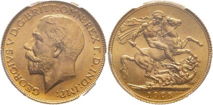 1925 Gold Sovereign PCGS MS65