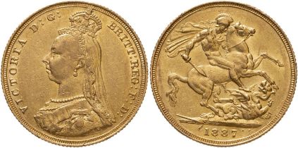 1887 Gold Sovereign Angled J