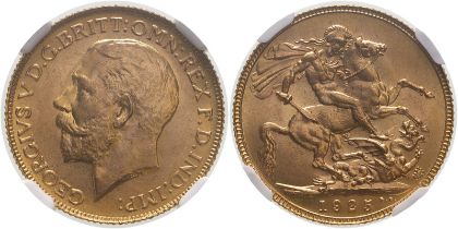 1925 Gold Sovereign NGC MS 66