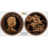 1983 Gold 2 Pounds (Double Sovereign) Proof PCGS PR69 DCAM