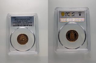 1989 Gold Sovereign 500th Anniversary Proof PCGS PR69 DCAM