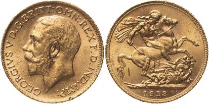 1913 Gold Sovereign Extremely fine, edge knock