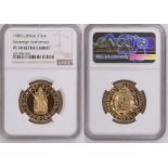 1989 Gold 2 Pounds (Double Sovereign) 500th Anniversary Proof NGC PF 70 ULTRA CAMEO