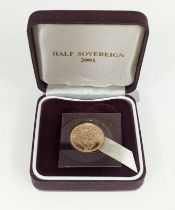 2001 Gold Half-Sovereign Boxed