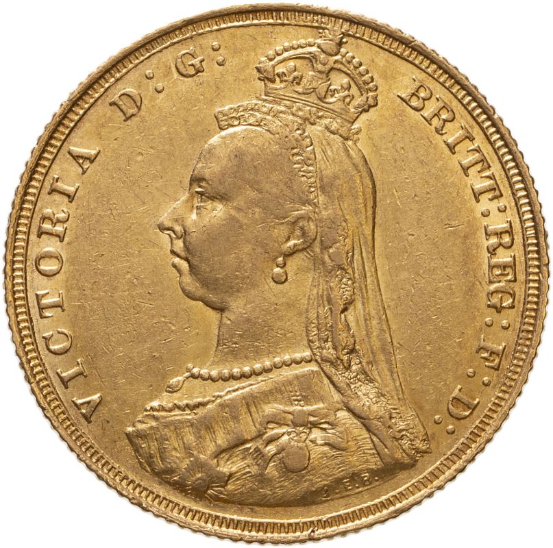 1887 Gold Sovereign Angled J - Image 2 of 3