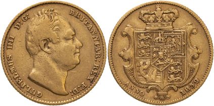 1832 Gold Sovereign Second bust