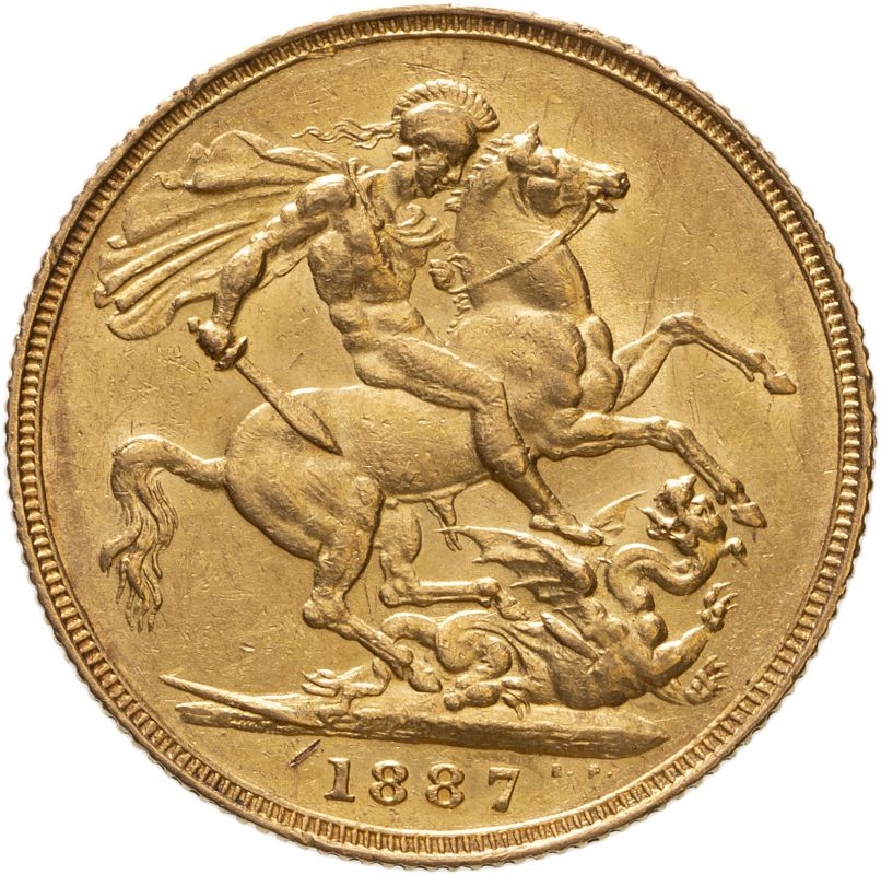 1887 Gold Sovereign Angled J - Image 3 of 3