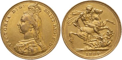 1887 Gold Sovereign Angled J