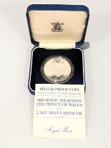 1981 Silver Crown Royal Wedding Proof Box & COA