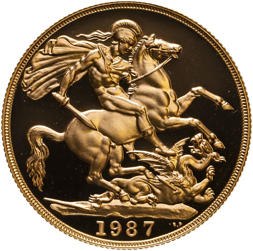 1987 Gold 2 Pounds (Double Sovereign) Proof FDC - Image 3 of 3