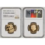 2000 Gold 2 Pounds (Double Sovereign) Proof NGC PF 70 ULTRA CAMEO