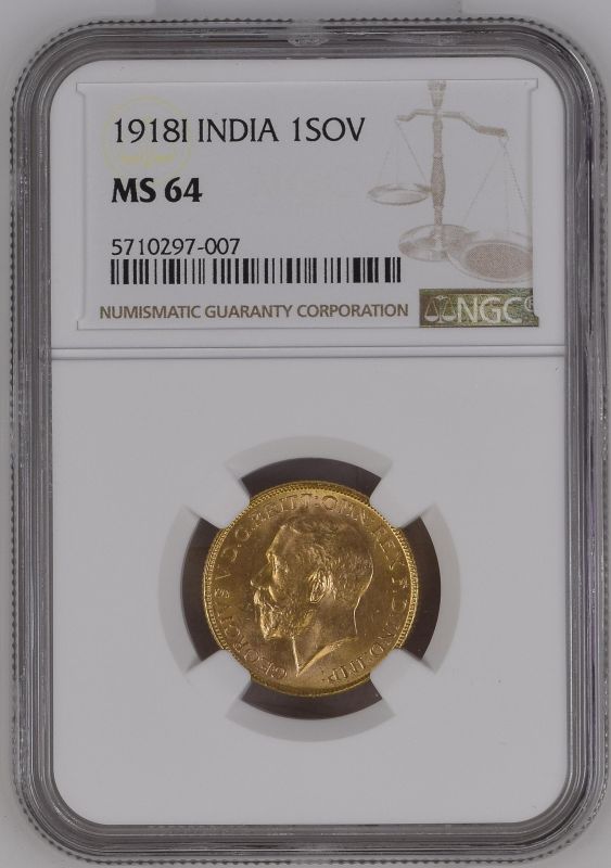 1918 I Gold Sovereign NGC MS 64 - Image 2 of 3