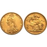 1892 M Gold Sovereign