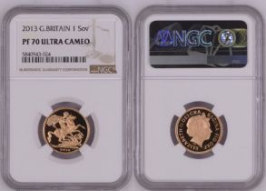 2013 Gold Sovereign Proof NGC PF 70 ULTRA CAMEO