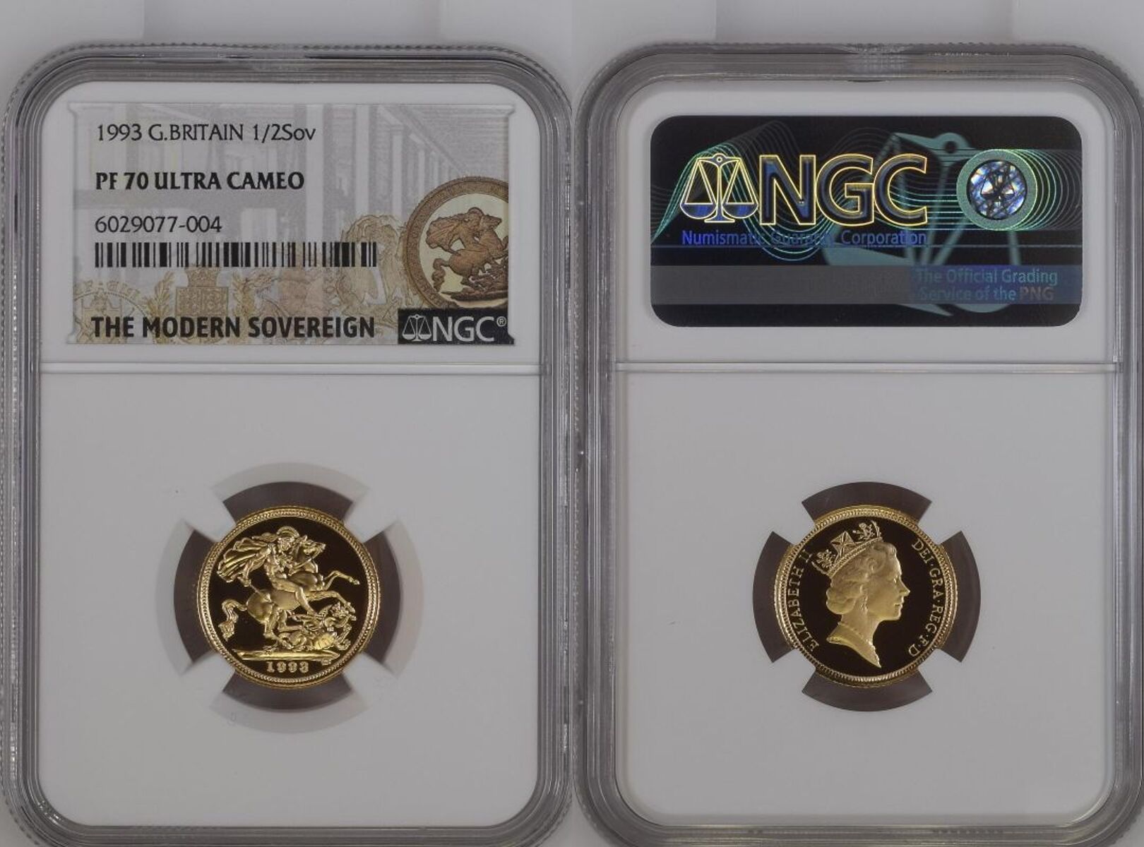 1993 Gold Half-Sovereign Proof NGC PF 70 ULTRA CAMEO