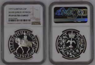 1977 Silver Crown Silver Jubilee Proof NGC PF 69 ULTRA CAMEO