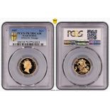 1987 Gold Sovereign Proof PCGS PR70 DCAM Box & COA