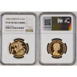 1982 Gold 2 Pounds (Double Sovereign) Proof NGC PF 69 ULTRA CAMEO