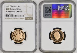 2022 Gold Sovereign Platinum Jubilee Proof NGC PF 70 ULTRA CAMEO