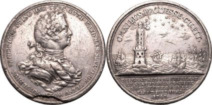 Sweden Adolph Frederick 1743 Pewter Coronation Medal