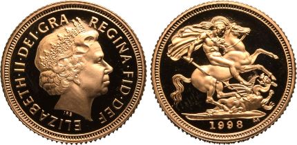 1998 Gold Half-Sovereign Proof