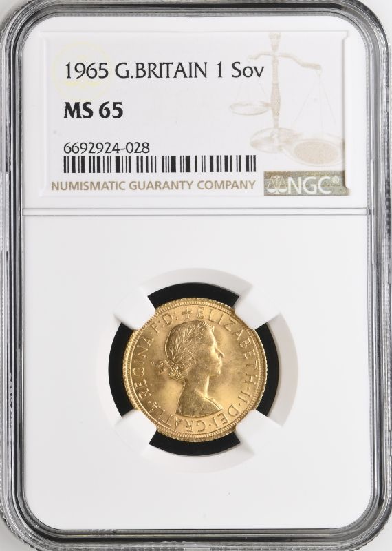 1965 Gold Sovereign NGC MS 65 - Image 2 of 3