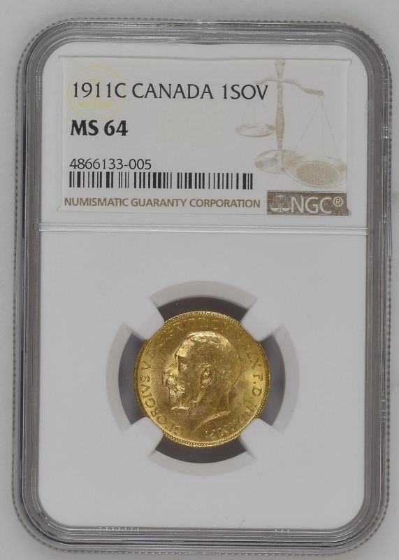 1911 C Gold Sovereign NGC MS 64 - Image 2 of 3