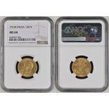 1918 I Gold Sovereign NGC MS 64