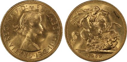 1959 Gold Sovereign PCGS MS65