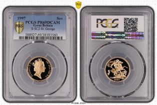 1997 Gold Sovereign Proof PCGS PR69 DCAM