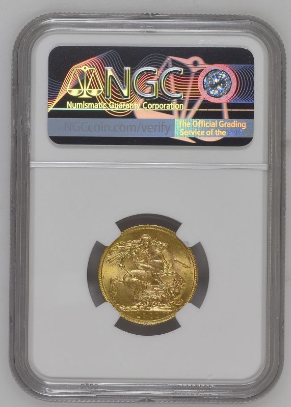 1911 C Gold Sovereign NGC MS 64 - Image 3 of 3