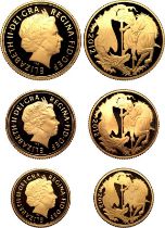 2012 Gold Proof Diamond Jubilee 3-Coin Set scuffs Box & COA