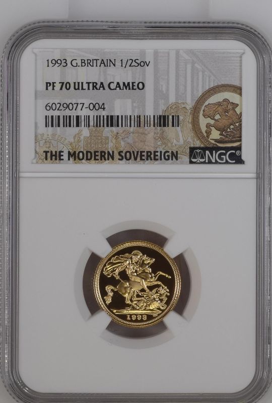 1993 Gold Half-Sovereign Proof NGC PF 70 ULTRA CAMEO - Image 2 of 3