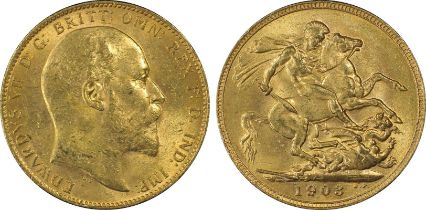 1903 Gold Sovereign PCGS MS63