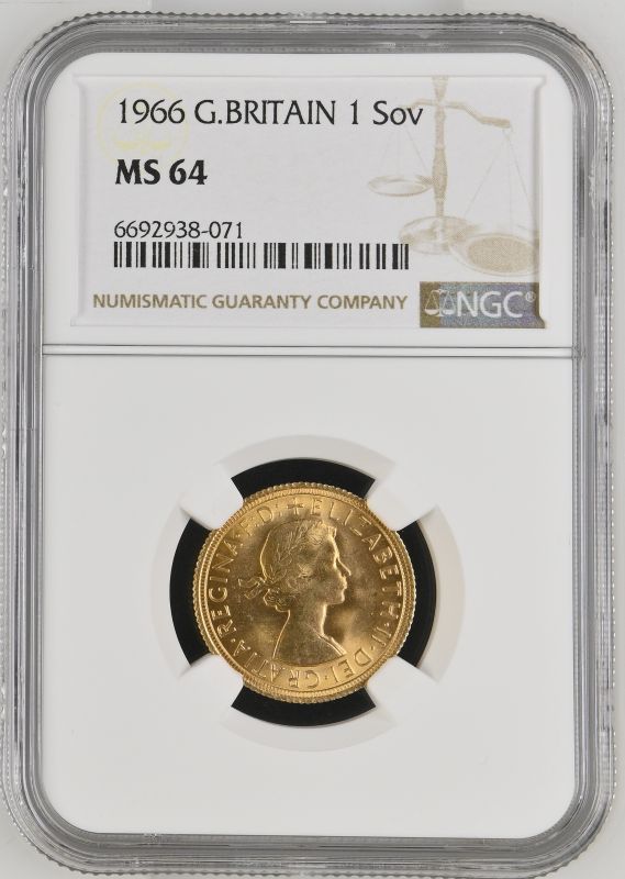 1966 Gold Sovereign NGC MS 64 - Image 2 of 3