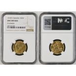 1910 C Gold Sovereign NGC UNC Details