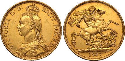 1887 Gold 2 Pounds (Double Sovereign)