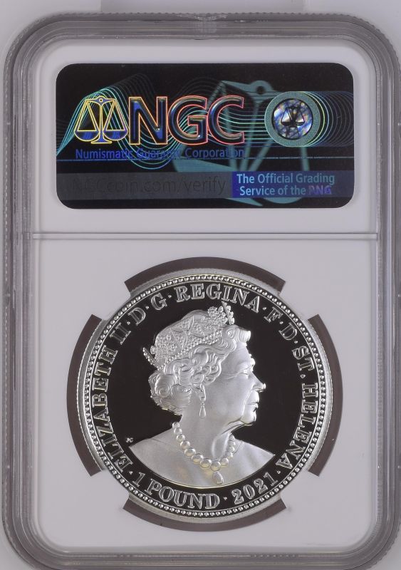 St. Helena 2021 Silver One Pound Three Graces Proof NGC PF 70 ULTRA CAMEO - Image 3 of 3