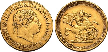 1820 Gold Sovereign Closed 2