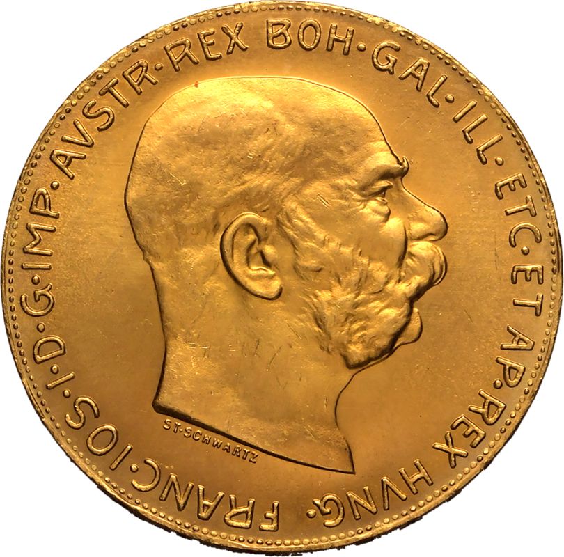 Austria: Habsburg Franz Joseph I 1915 Gold 100 Corona - Image 2 of 3