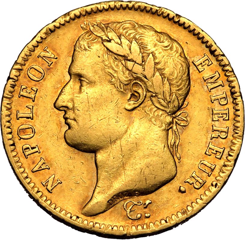 France Napoleon I 1812 A Gold 40 Francs - Image 2 of 3