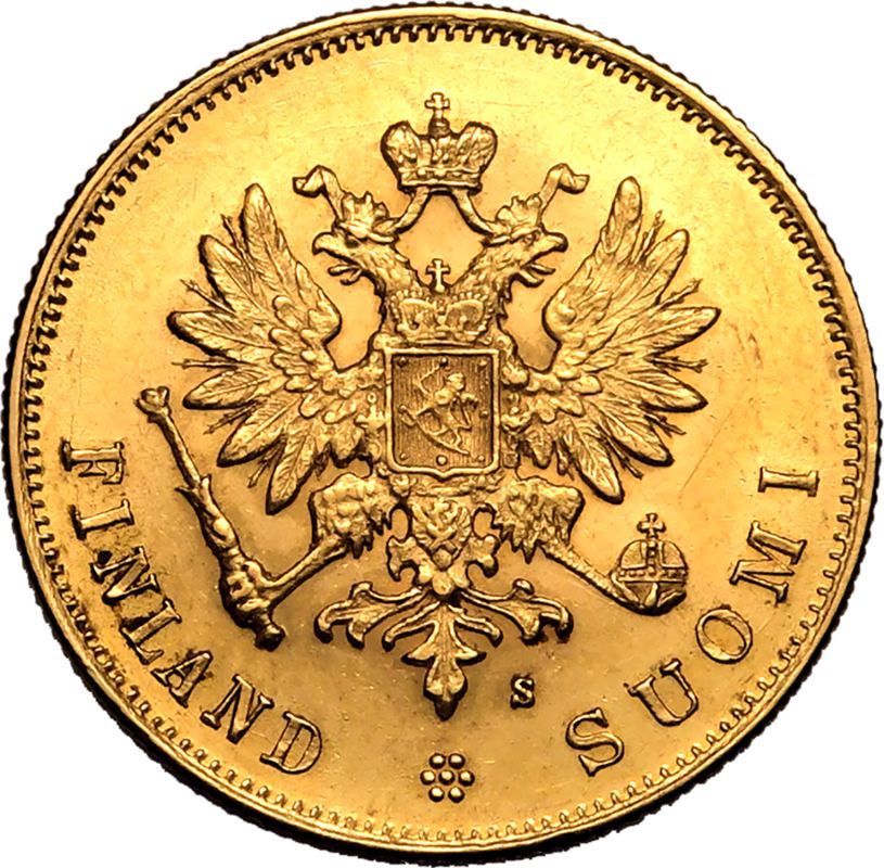 Finland Nicholas II 1882 Gold 10 Markkaa - Image 2 of 3