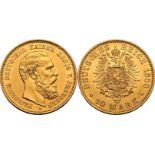 Germany: Prussia 1888 A Gold 10 Mark Friedrich III