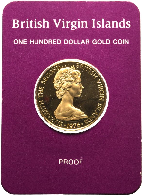 British Virgin Islands Elizabeth II 1976 Gold 100 Dollars Box & COA - Image 2 of 7
