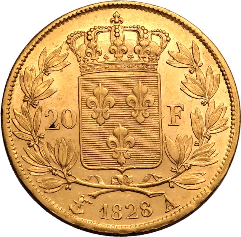 France Charles X 1828 A Gold 20 Francs - Image 3 of 3