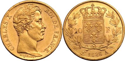 France Charles X 1828 A Gold 20 Francs
