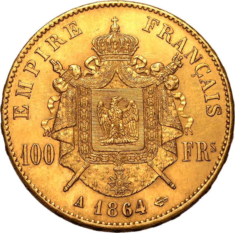 France Napoleon III 1864 A Gold 100 Francs - Image 3 of 3